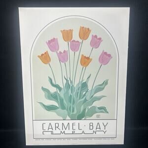 Ken Perry Carmel Bay Company Vintage 1981 Art Print Advertisement Tulips